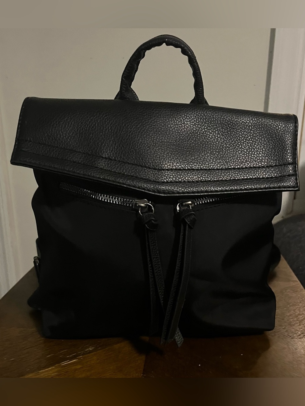 Botkier Mini Trigger Backpack Black Nylon